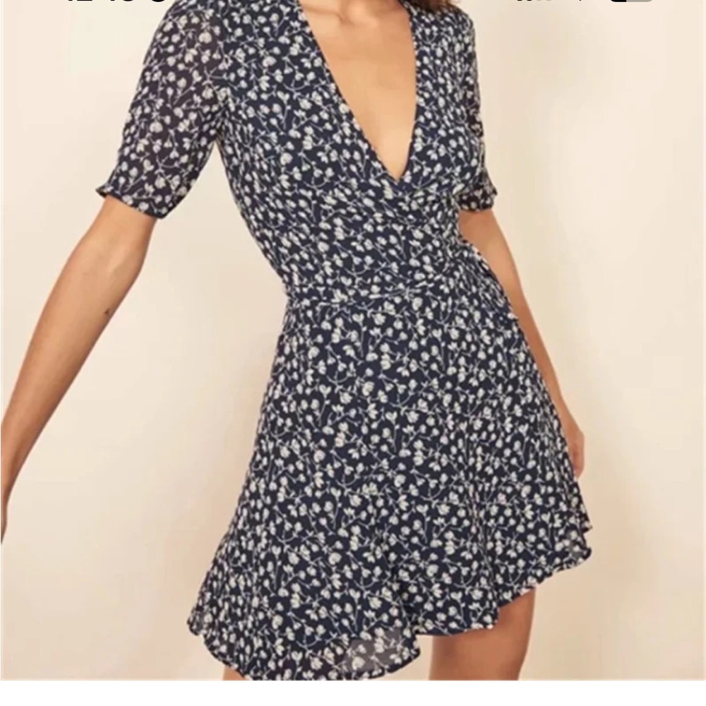 Reformation Lucky Wrap dress in Elyse